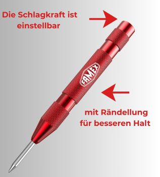 Preview: FAMEX 8242 Automatischer Körner, Spitze aus HSS-Stahl, 130mm Preview: Federdruckkörner