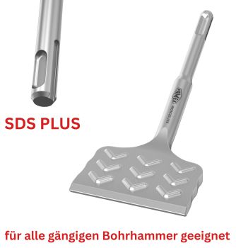 Preview: FAMEX 8342 Fliesenmeißel SDS-Plus 75x165mm, extra breit Preview: Details zum Fliesenmeißel